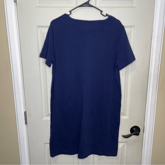 Patagonia Women’s Navy Blue T Shirt Dress Knee Length Sz L - Picture 6 of 6